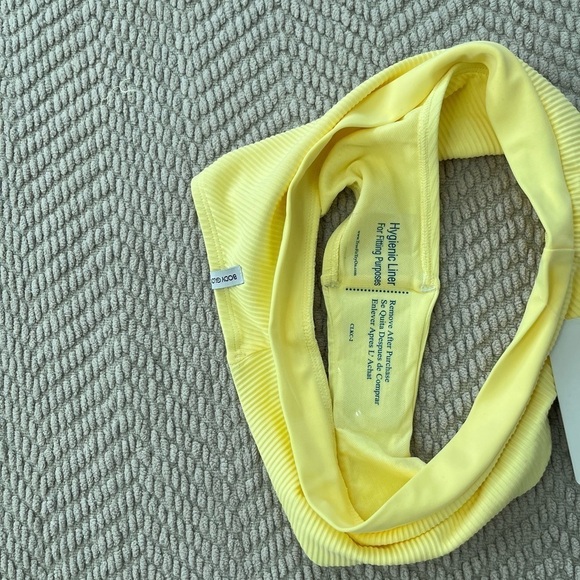 NWT Body Glove Yellow Ribbed High Leg Swimsuit Bottoms - Picture 10 of 10